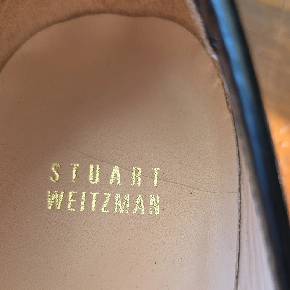 Stuart Weitzman Patent Leather Espadrilles Flats Vtg Classic Loafer Design 9.5 N
